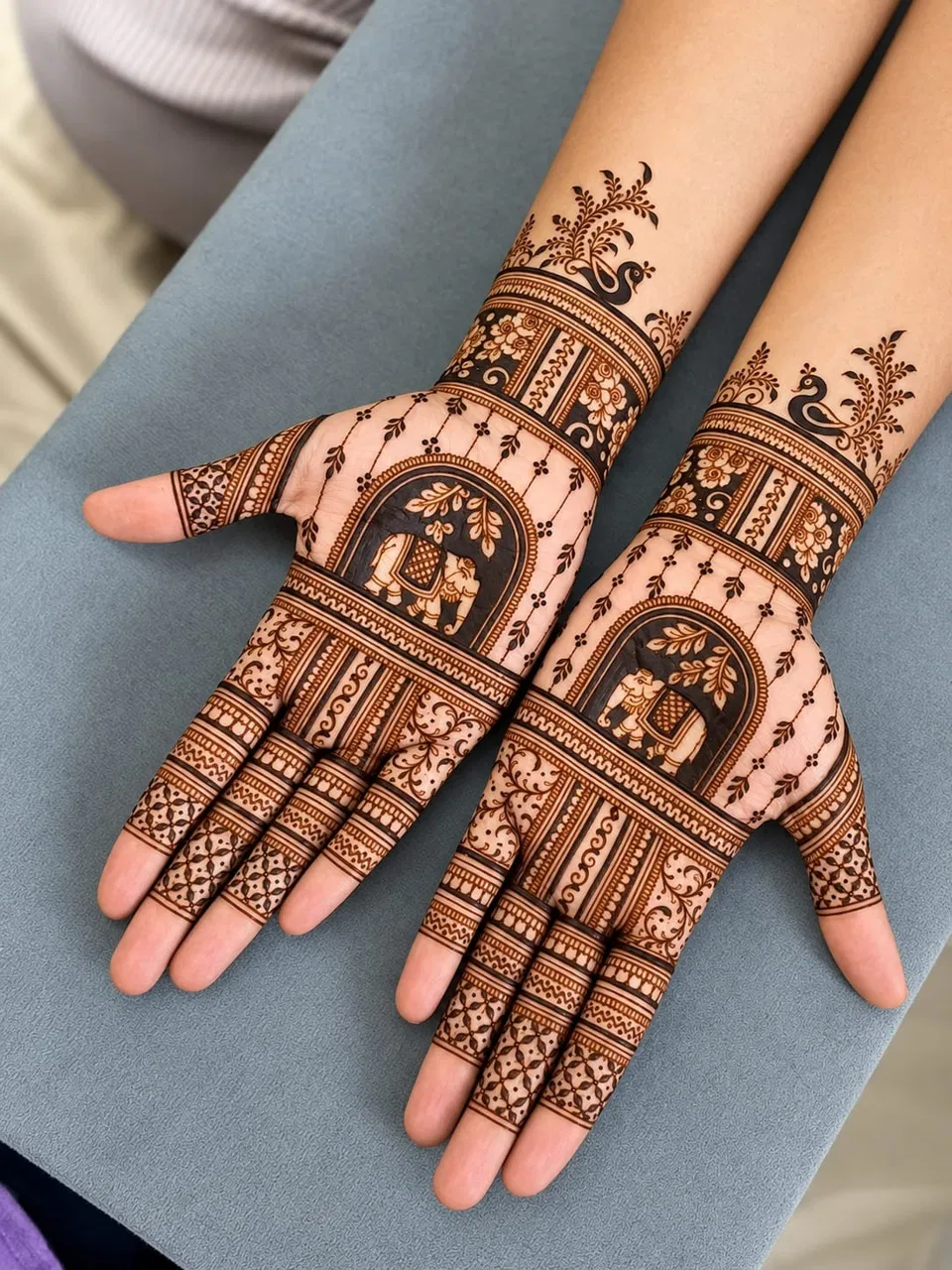 Full Hand Mehndi Design with Figures