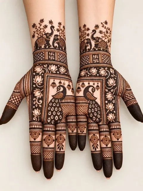 figure mehndi design