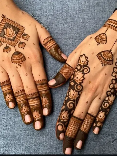 figure back hand mehndi design