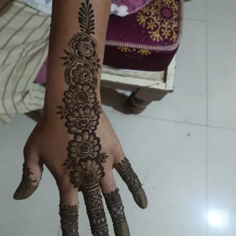 arabic jaal full hand mehndi design