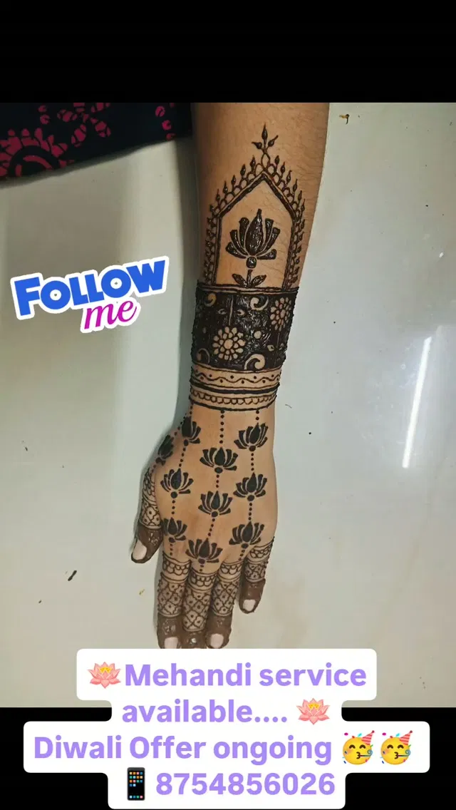 Mehndi Design with Lotus