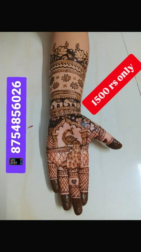 front hand mehndi design