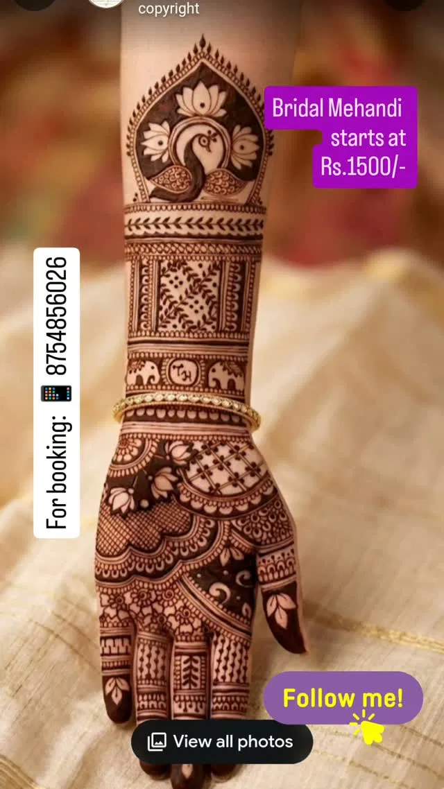Bridal Full Hand Mehndi Design