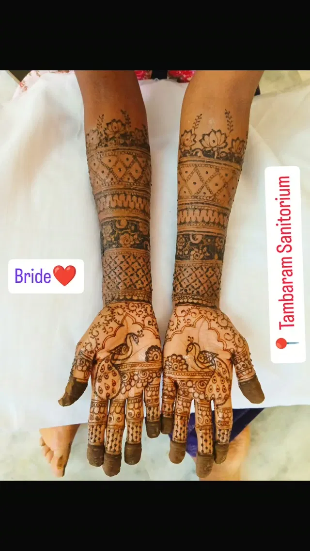 Bridal Full Hand Mehndi Design with Figures and Hearts (15)
