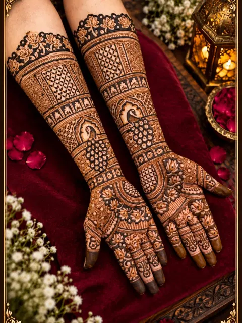 bridal figure full hand mehndi design