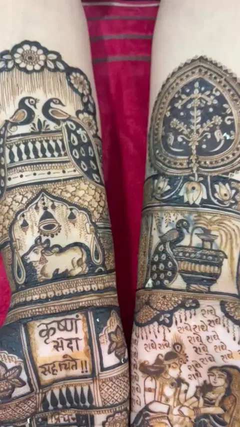 bridal figure full hand mehndi design
