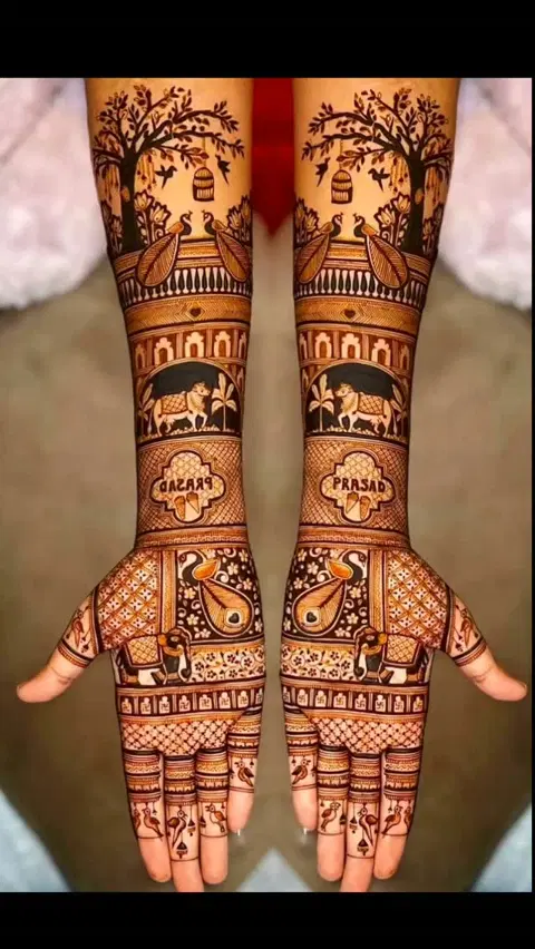 figure front hand mehndi design