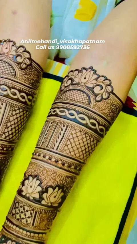 arabic bridal full hand mehndi design