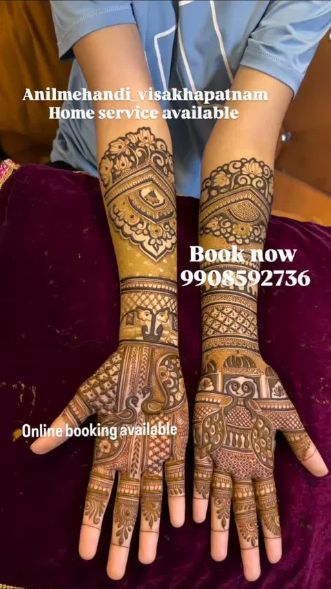 bridal figure front hand mehndi design