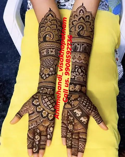 figure full hand mehndi design