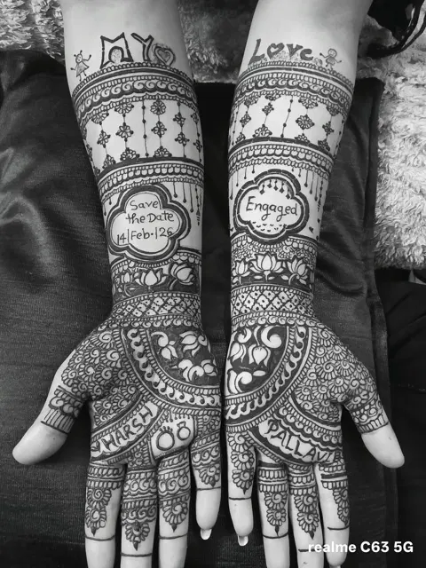 figure full hand mehndi design