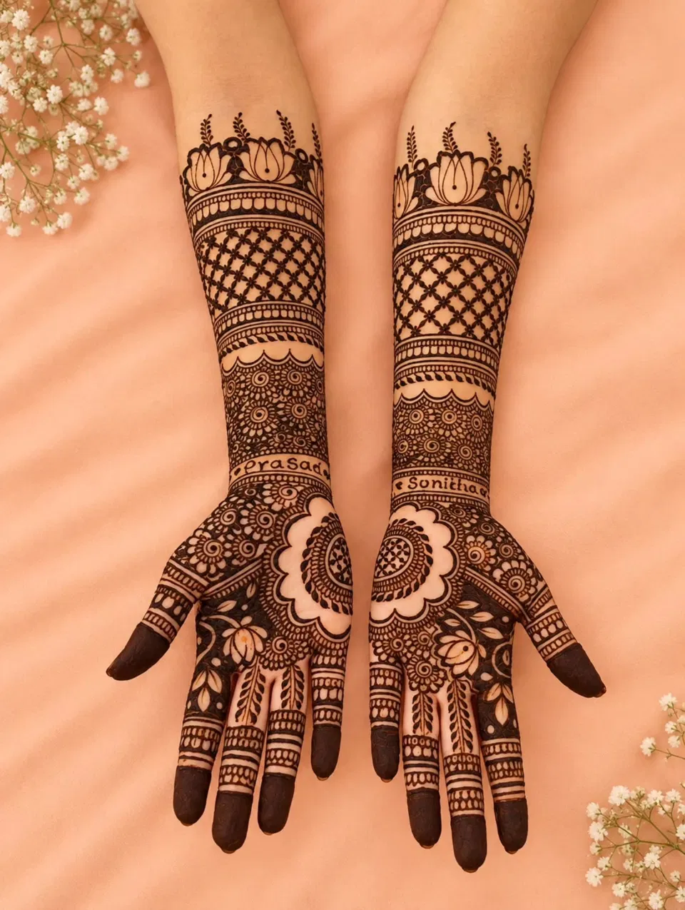 Full Hand Mehndi Design with Figures