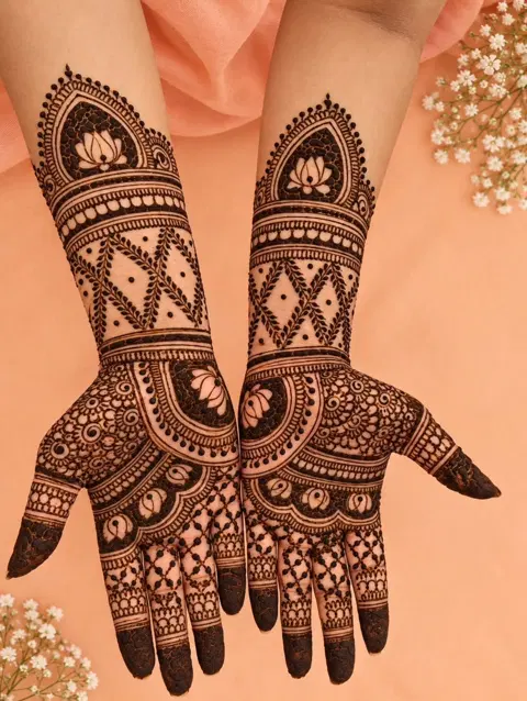 figure back hand mehndi design