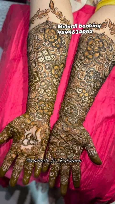 aesthetic front hand mehndi design