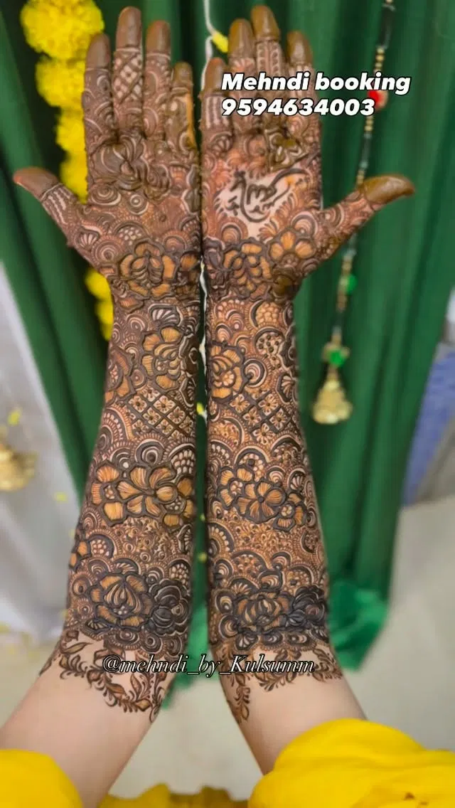 Aesthetic Front Hand Mehndi Design (2)