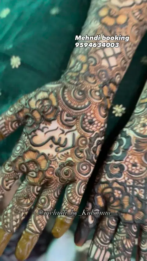 aesthetic back hand mehndi design