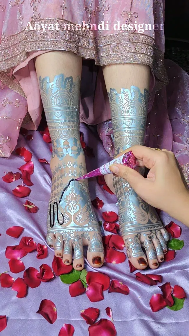 Back Hand Mehndi Design with Figures