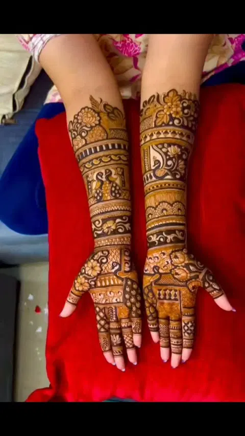 figure front hand mehndi design