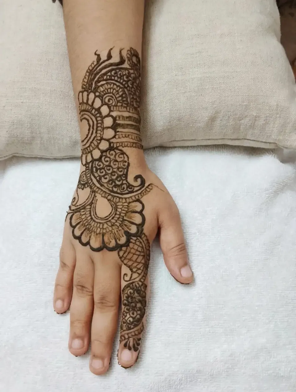 Back Hand Mehndi Design (2)