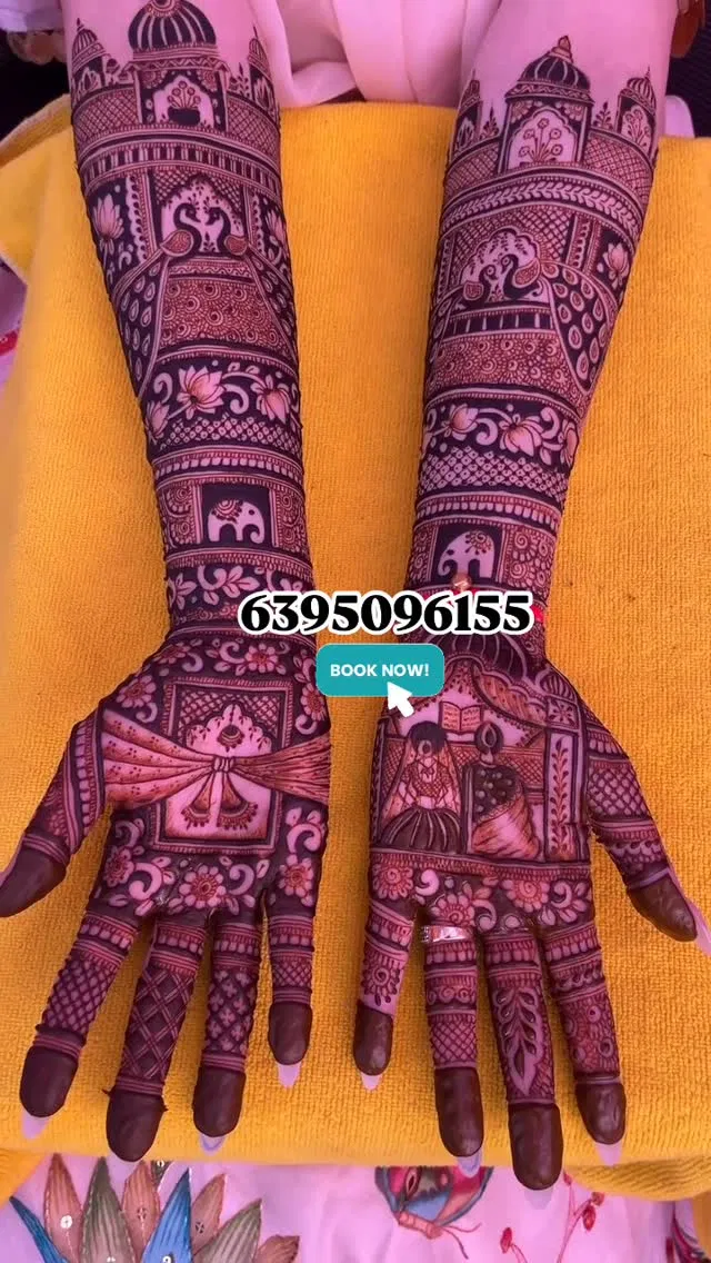 Full Hand Mehndi Design with Figures