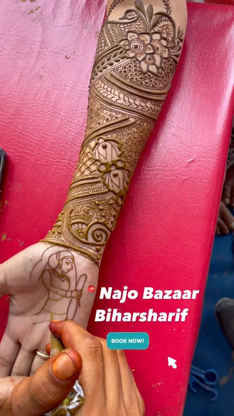 aesthetic figure full hand mehndi design