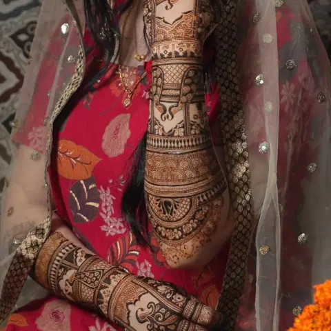 bridal figure full hand mehndi design