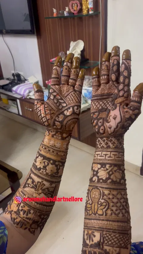 bridal figure full hand mehndi design