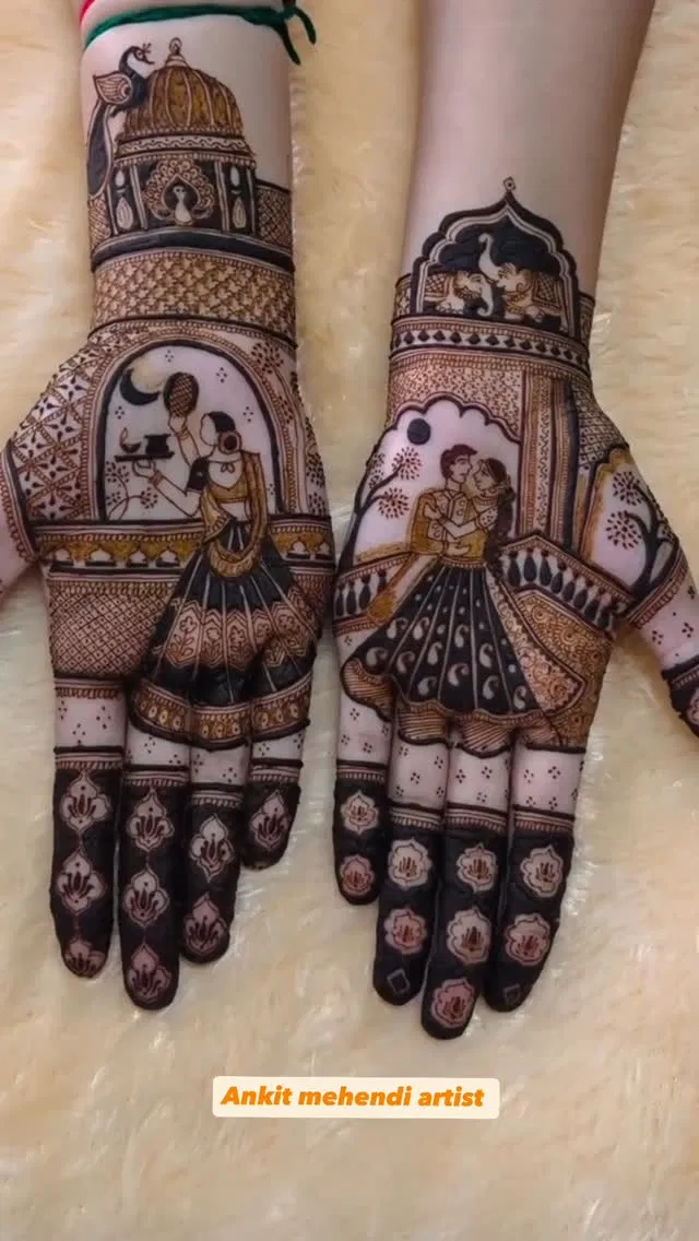 Mehndi Design with Figures