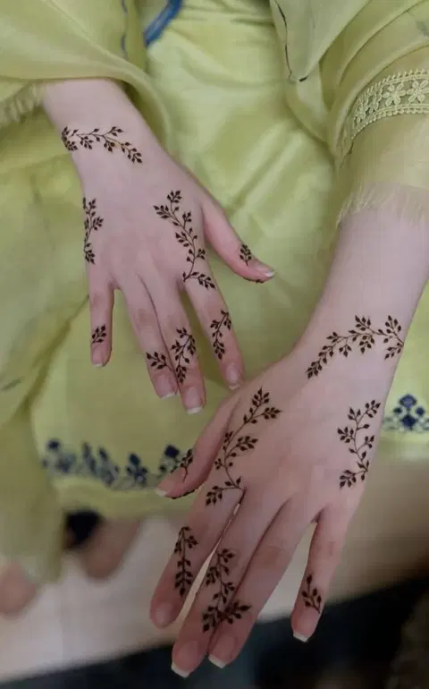 aesthetic arabic jaal back hand mehndi design