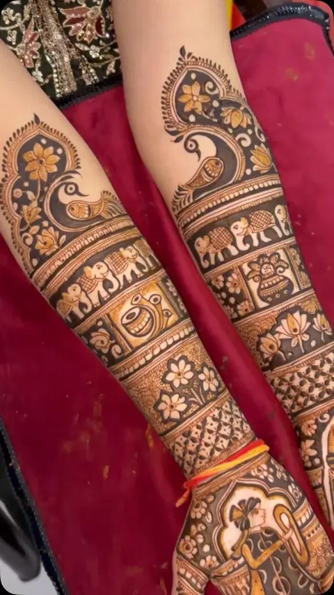 bridal indian figure full hand mehndi design