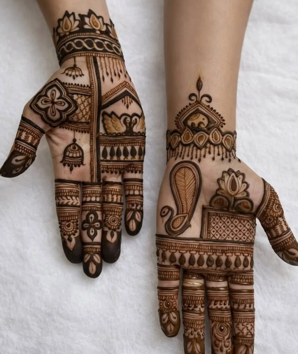 Mehndi Design with Figures