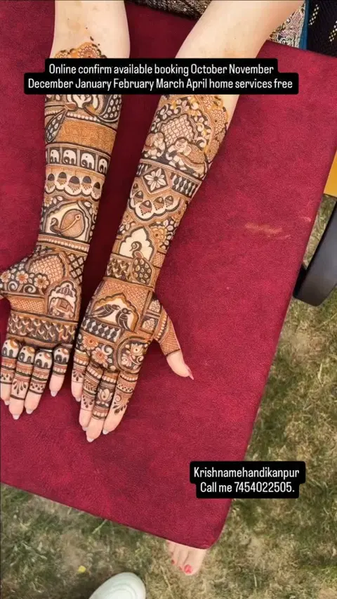 bridal figure front hand mehndi design