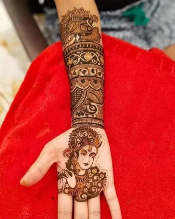 Full Hand Mehndi Design with Figures