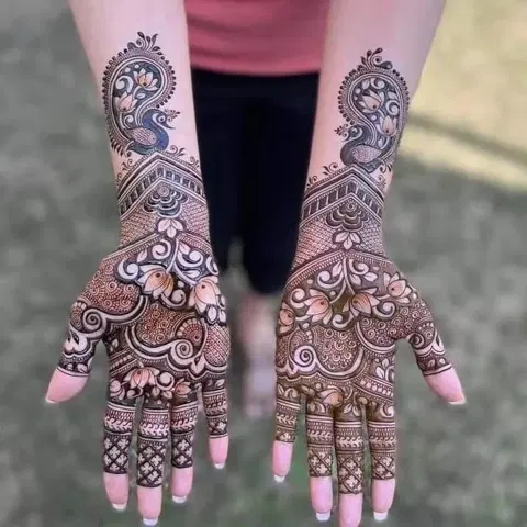 peacock mehndi design