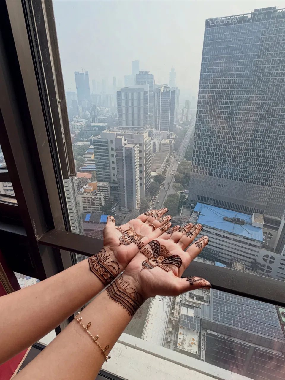 Minimal Front Hand Mehndi Design with Peacock