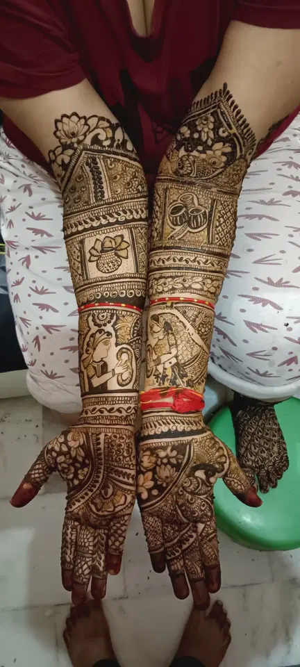 figure mehndi design