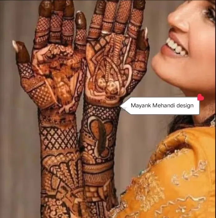 Full Hand Mehndi Design with Figures