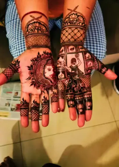 figure mehndi design