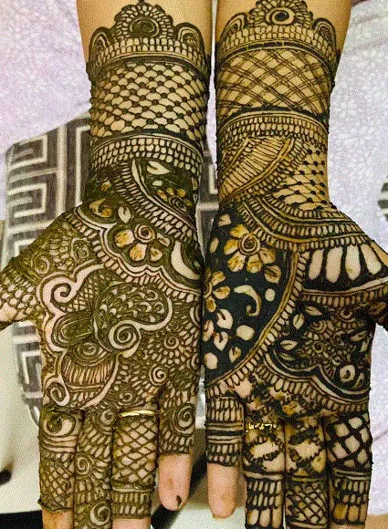 Full Hand Mehndi Design with Figures