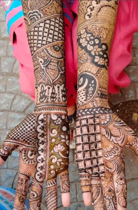 Full Hand Mehndi Design with Figures
