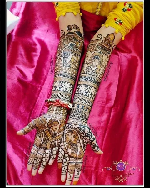 figure front hand mehndi design