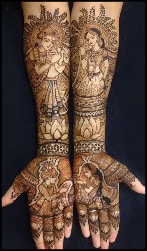 figure front hand mehndi design