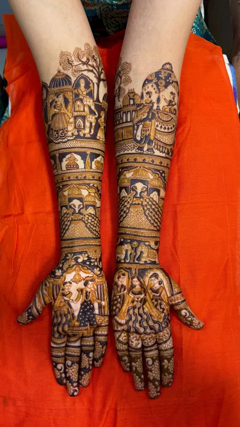 figure foot mehndi design