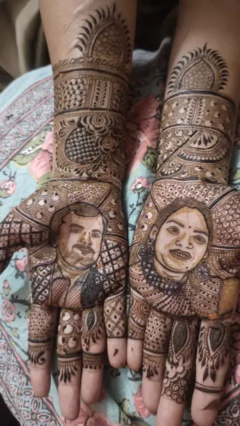 figure full hand mehndi design