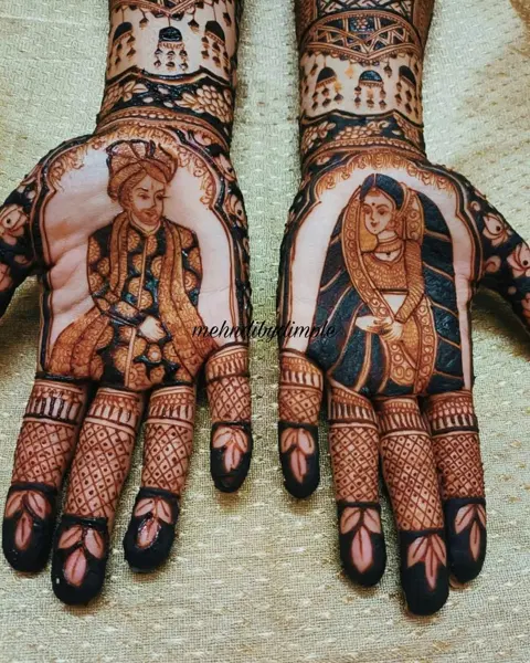 figure mehndi design