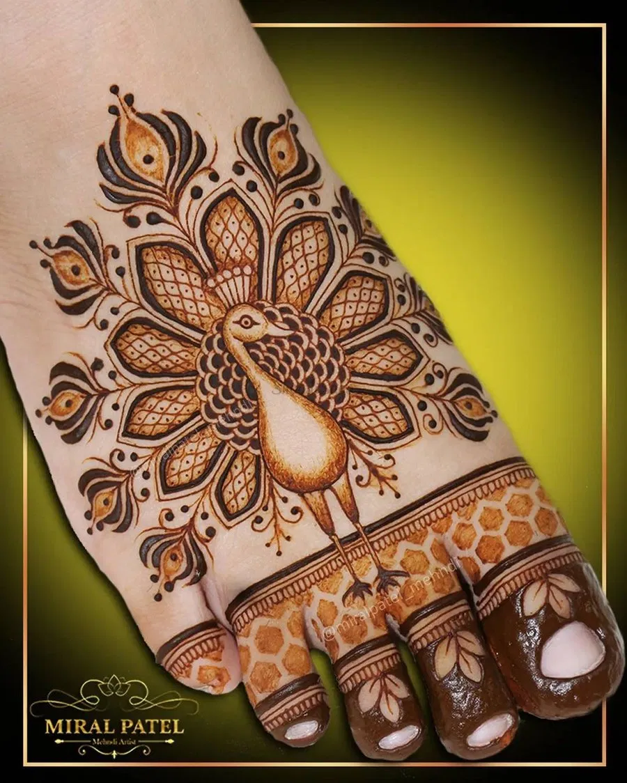Mehndi Design with Peacock
