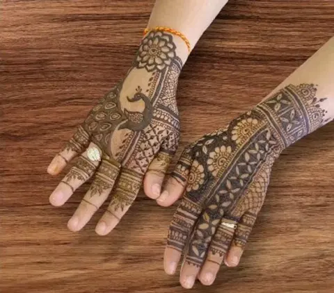 peacock mehndi design