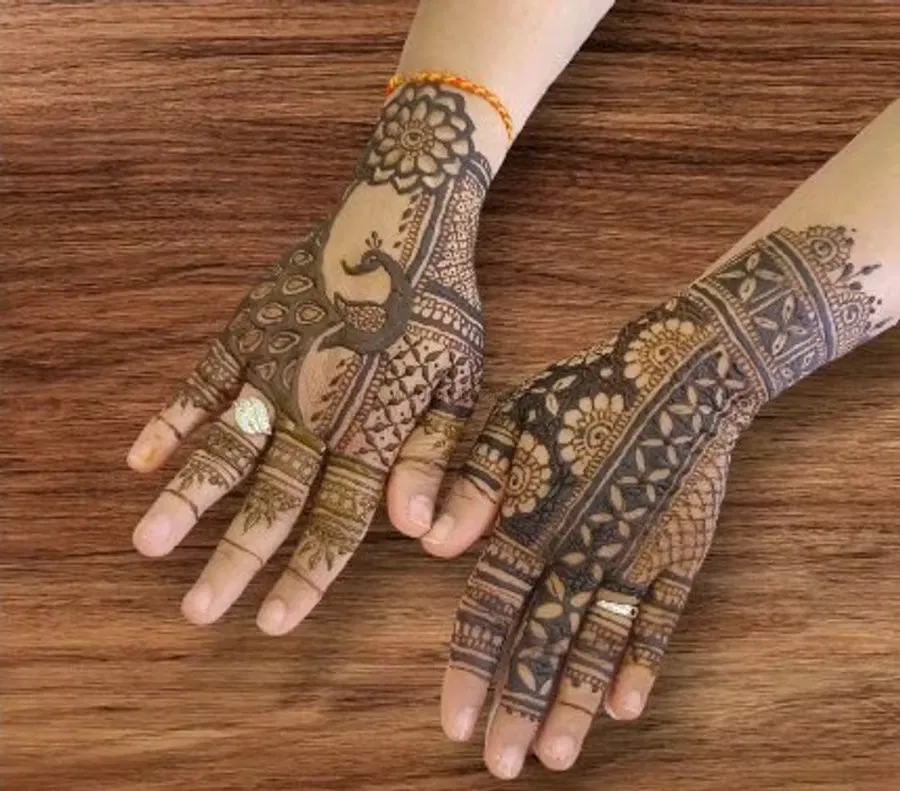 Mehndi Design with Peacock