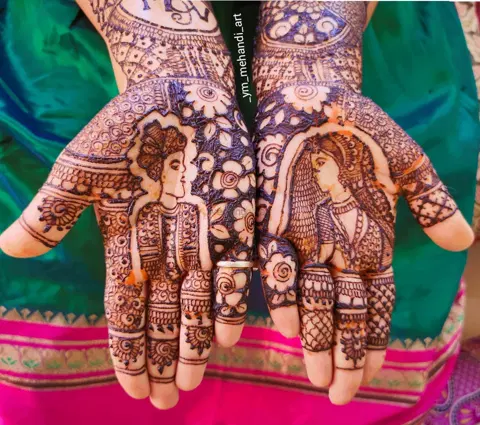 figure back hand mehndi design
