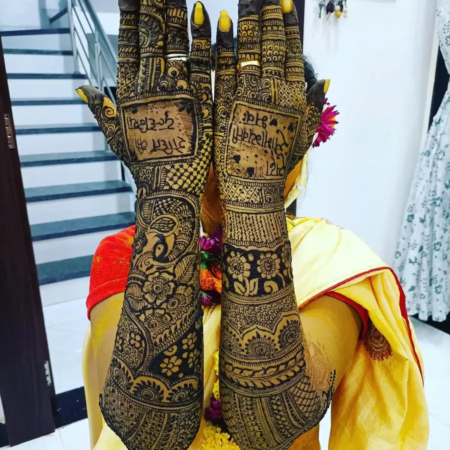 Full Hand Mehndi Design with Figures